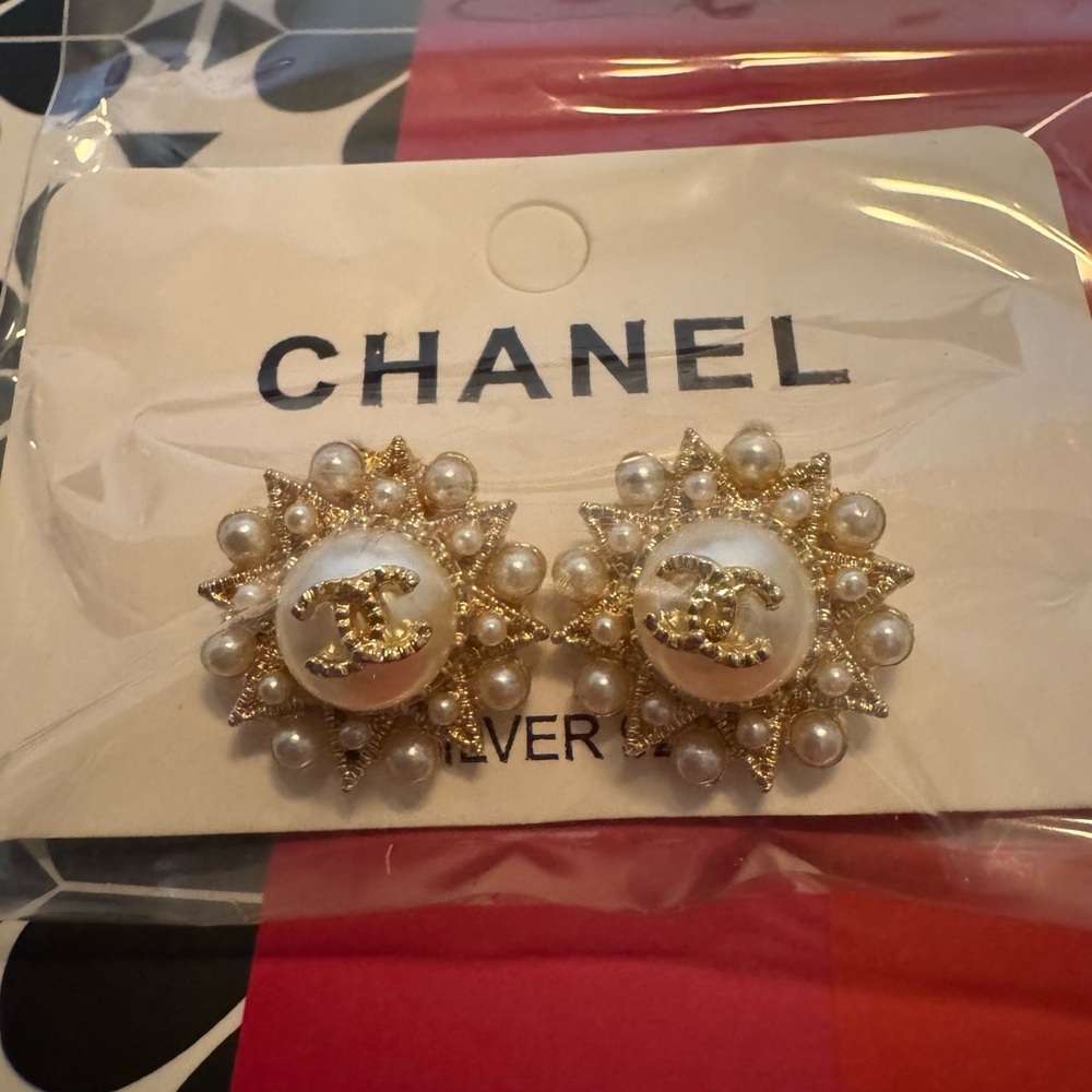 Gold and Pearl Earrings